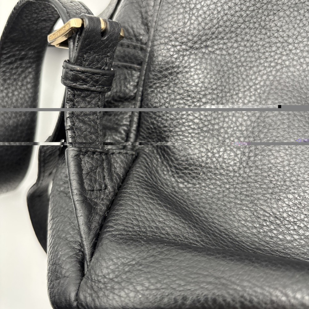 Michael Kors Abbey Black Pebbled Leather Medium Studded Backpack EUC - Picture 11 of 12
